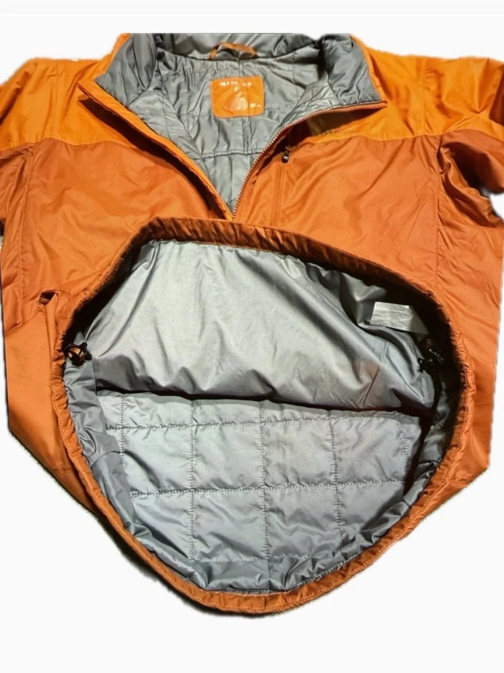 Simms Two-Tone Orange Half-Zip Windbreaker